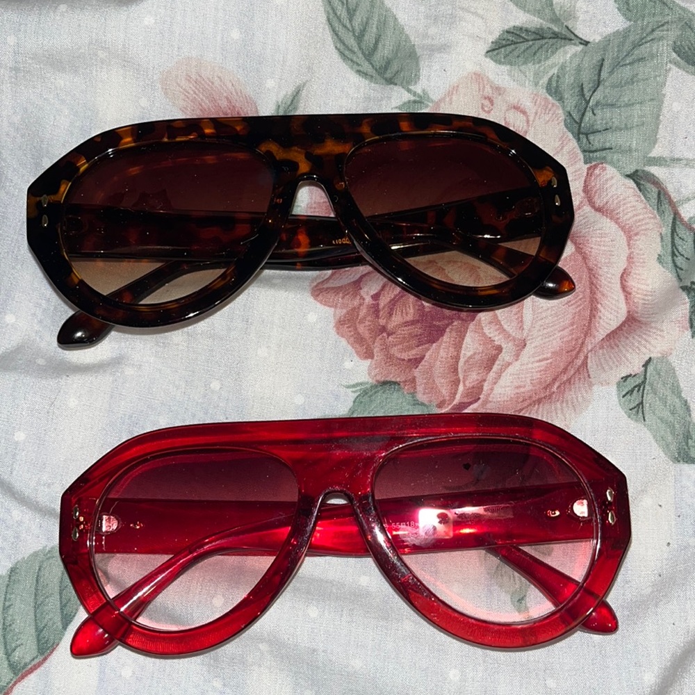Lot of TWO Shein Chunky Aviators